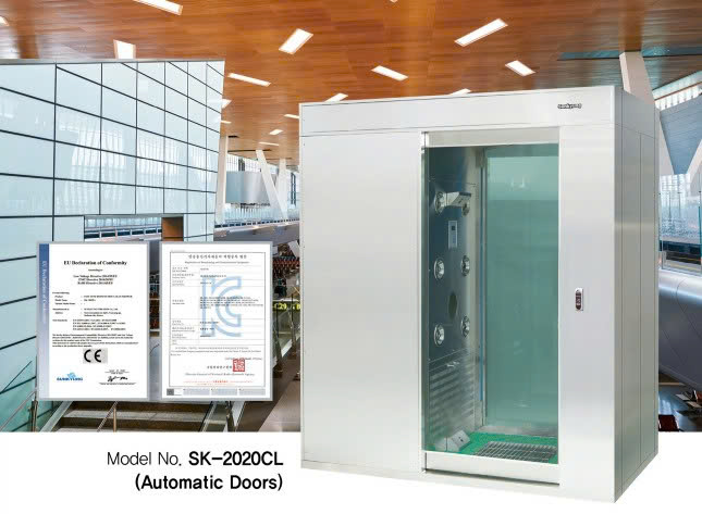 Buồng tắm khí khử khuẩn toàn thân cho 8 người của Sunkyung giúp tiết kiệm thời gian và hiệu quả tối đa