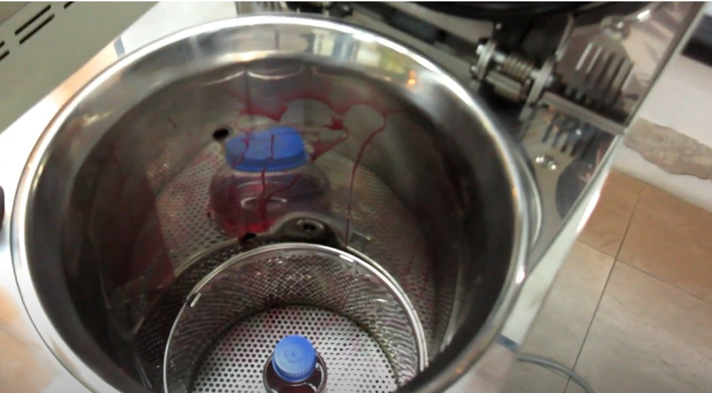 Careful handling is necessary when the autoclave runs out of water to ensure safety.