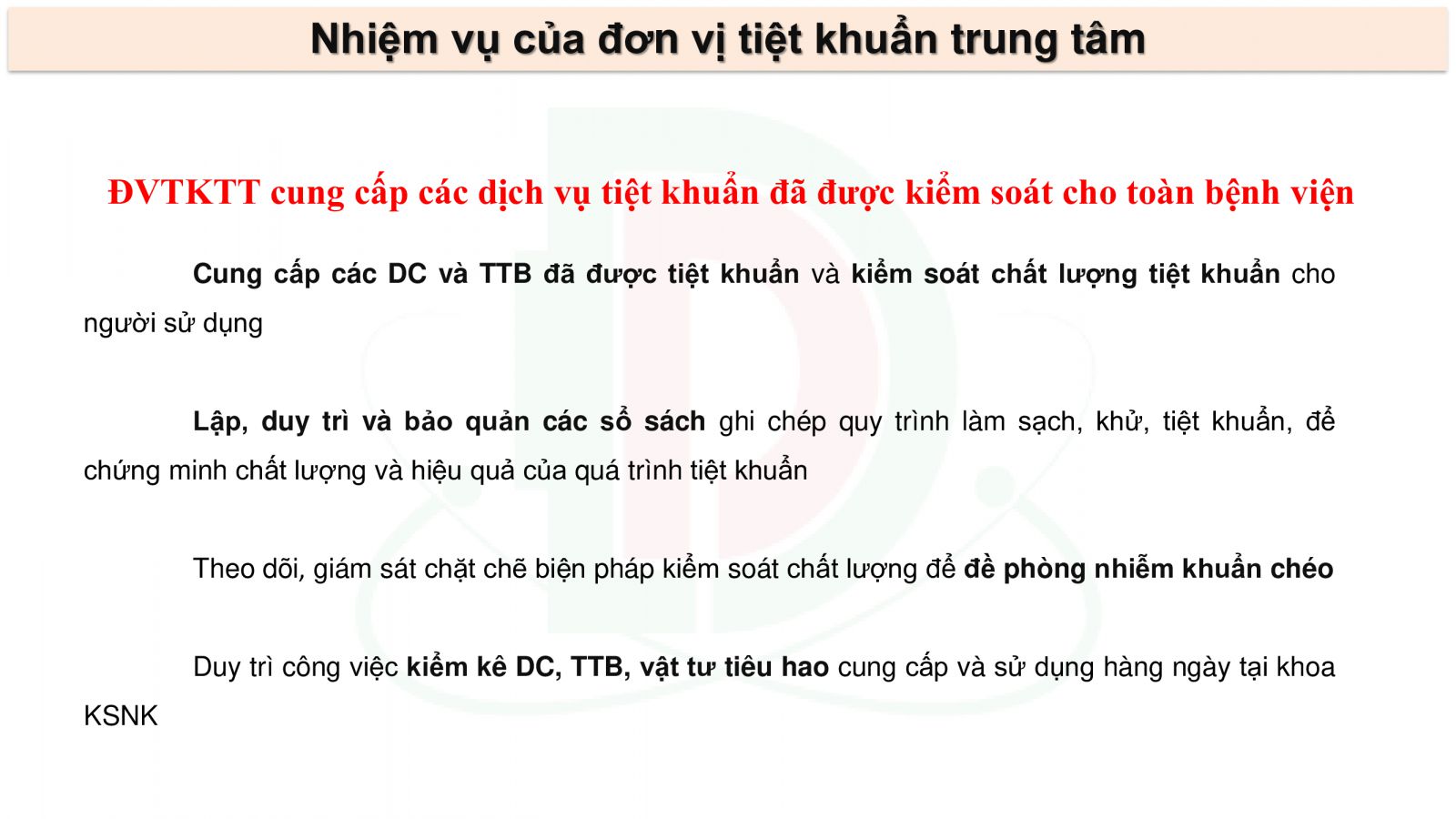 Tư Vấn, Thiết Kế Xây Dựng Khoa Kiểm Soát Nhiễm Khuẩn