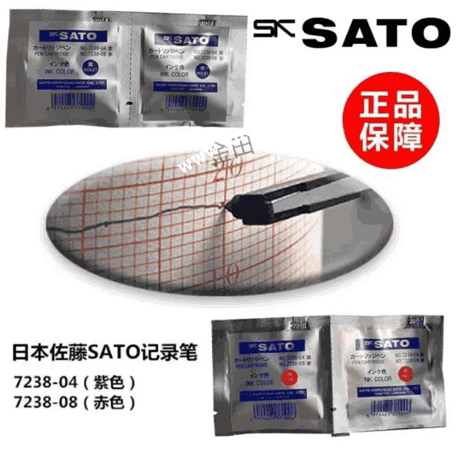 The lines on the SK Sato temperature chart recorder are clear and easy to read
