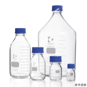 Glass Bottle with Blue Screw Cap GL-45 DURAN 150mL