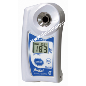 Digital Refractometer for Measuring Sweetness (0-53% Brix) with Bluetooth - Atago PAL-1 BLT/A＋W