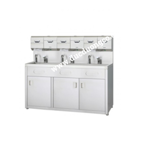 Multipurpose washbasins are essential for designing cleanroom changing rooms and handwashing areas